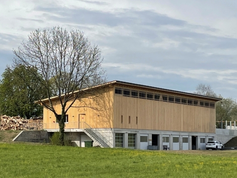 Neubau Werkstatt Holzplatz